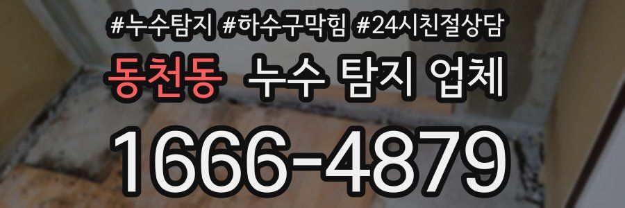 동천동 누수 탐지 업체