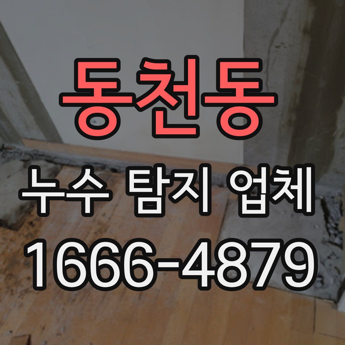 동천동 누수 탐지 업체