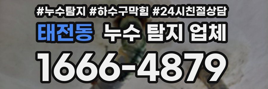 태전동 누수 탐지 업체