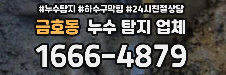 금호동 누수 탐지 업체