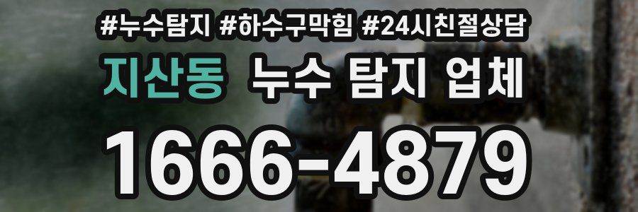 지산동 누수 탐지 업체
