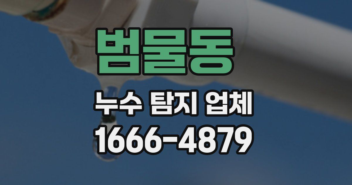 범물동 누수 탐지 업체