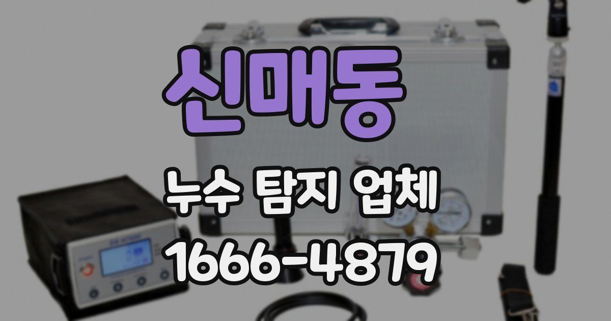 신매동 누수 탐지 업체