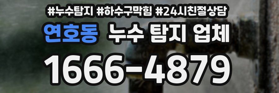 연호동 누수 탐지 업체