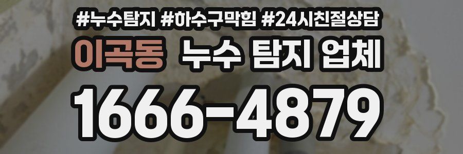 이곡동 누수 탐지 업체