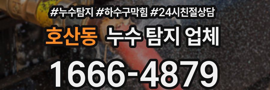 호산동 누수 탐지 업체