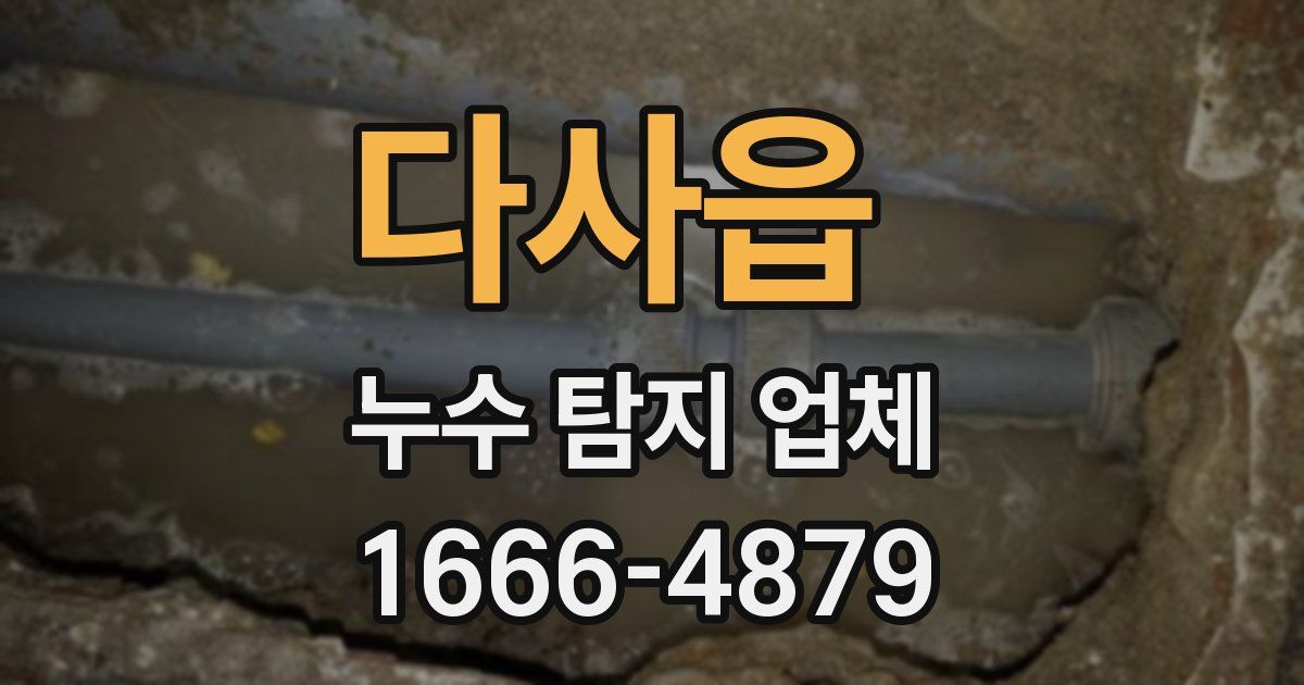 다사읍 누수 탐지 업체