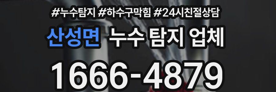 산성면 누수 탐지 업체