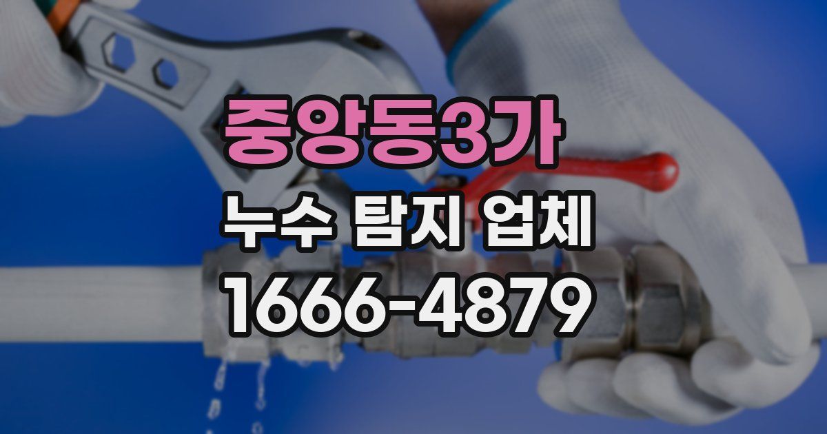 중앙동3가 누수 탐지 업체