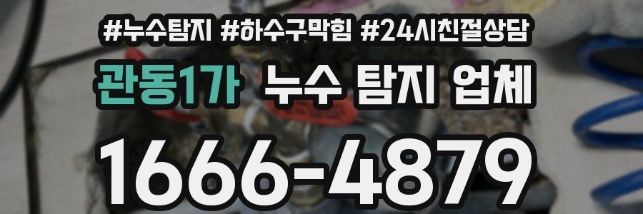 관동1가 누수 탐지 업체