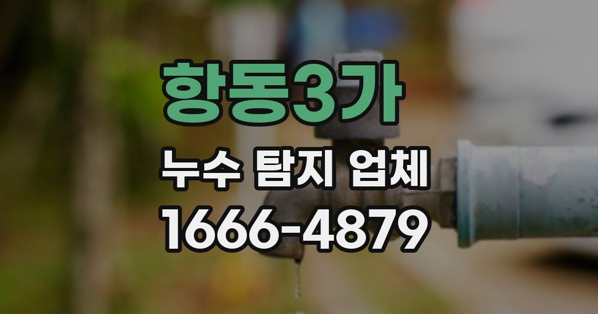 항동3가 누수 탐지 업체