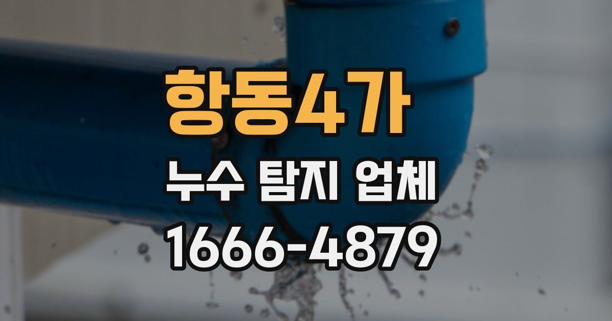 항동4가 누수 탐지 업체