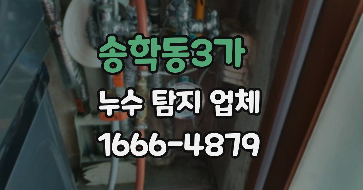 송학동3가 누수 탐지 업체