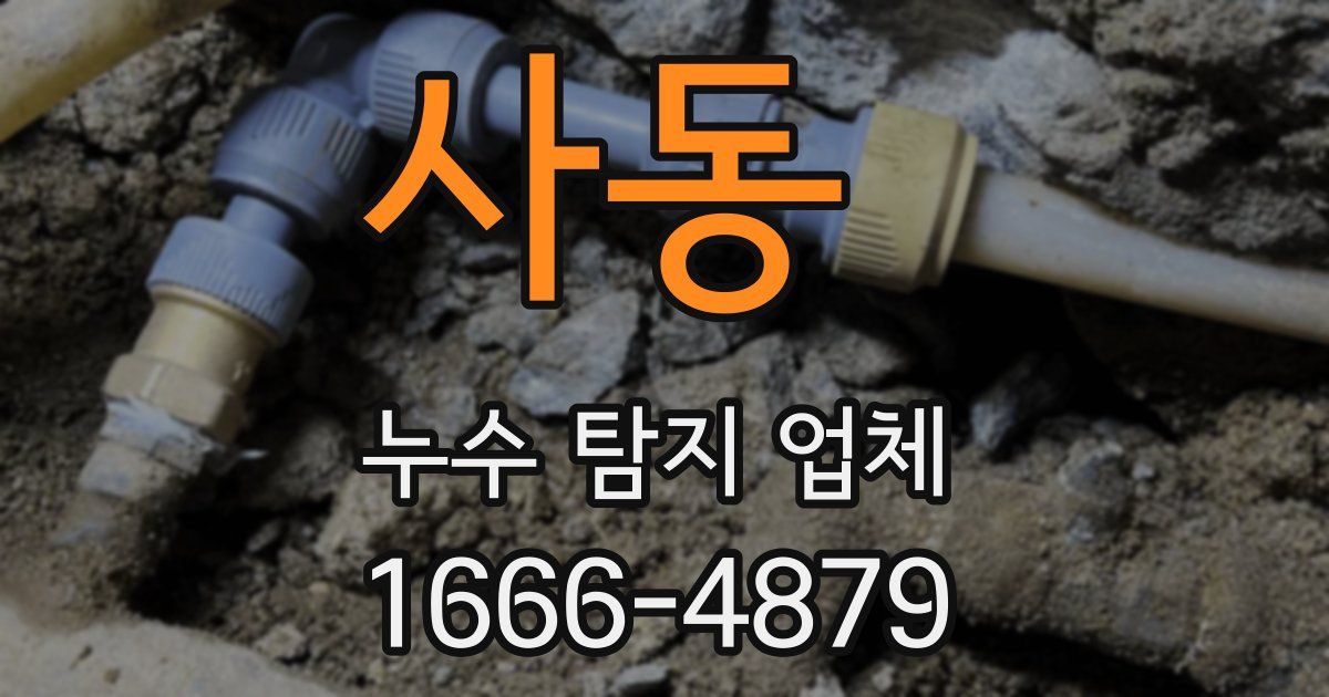 사동 누수 탐지 업체