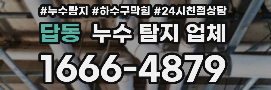 답동 누수 탐지 업체