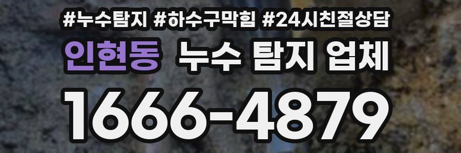 인현동 누수 탐지 업체