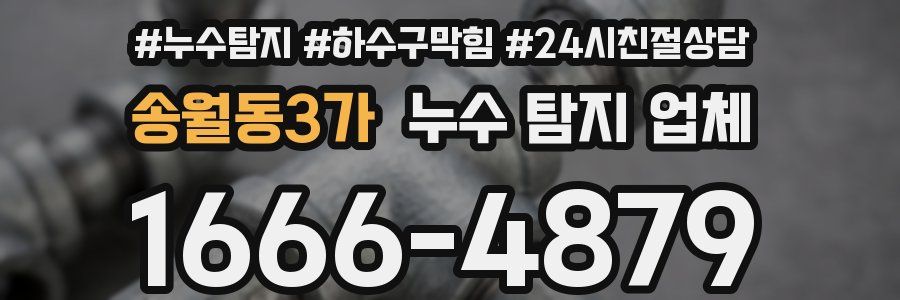 송월동3가 누수 탐지 업체