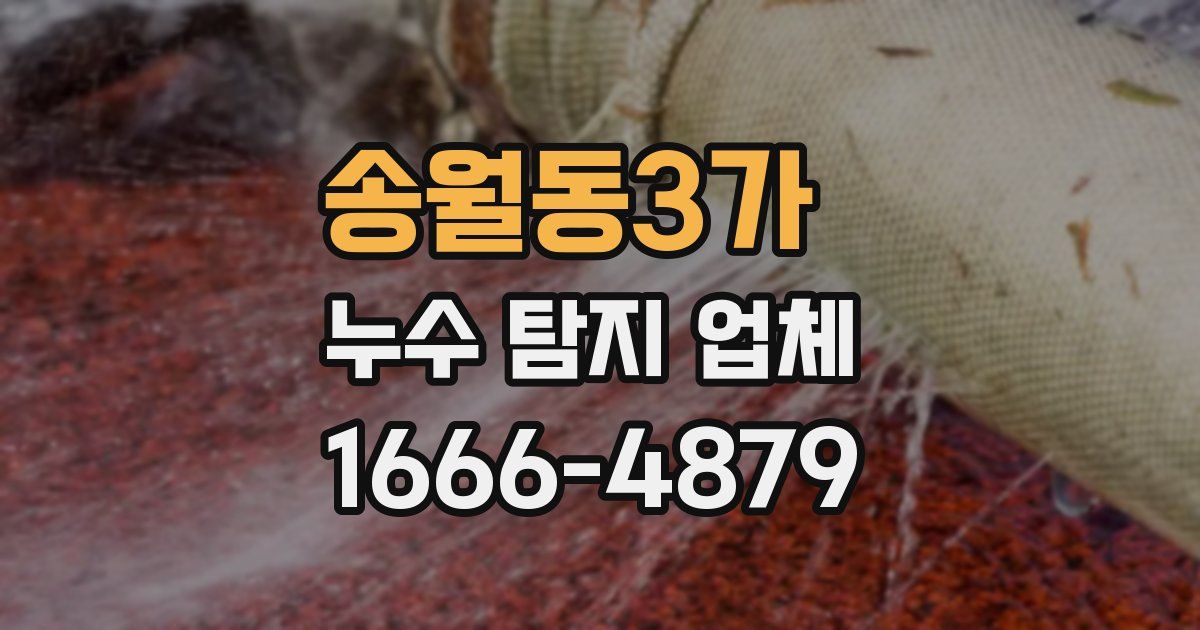 송월동3가 누수 탐지 업체