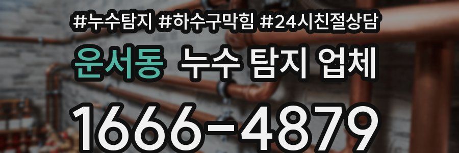 운서동 누수 탐지 업체