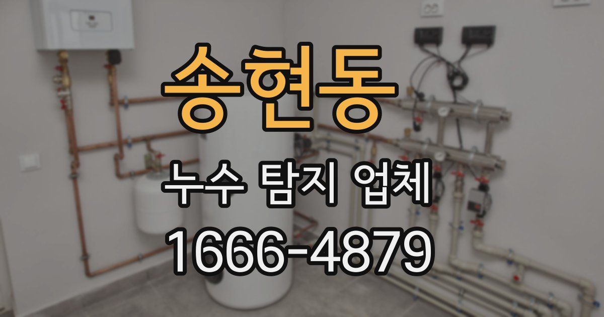 송현동 누수 탐지 업체