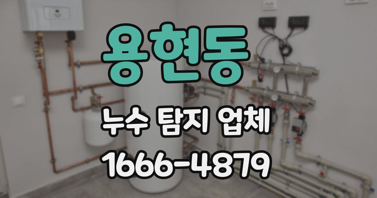 용현동 누수 탐지 업체