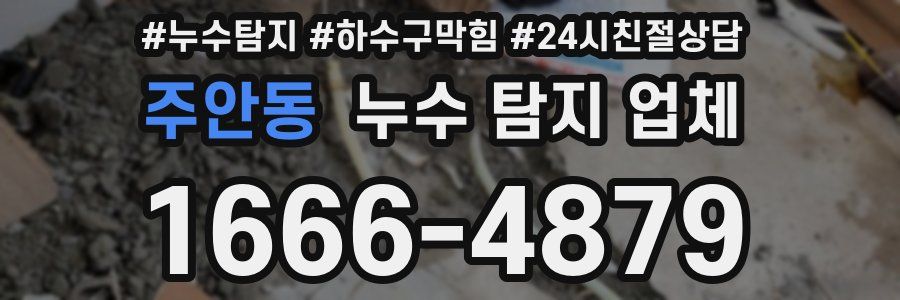 주안동 누수 탐지 업체