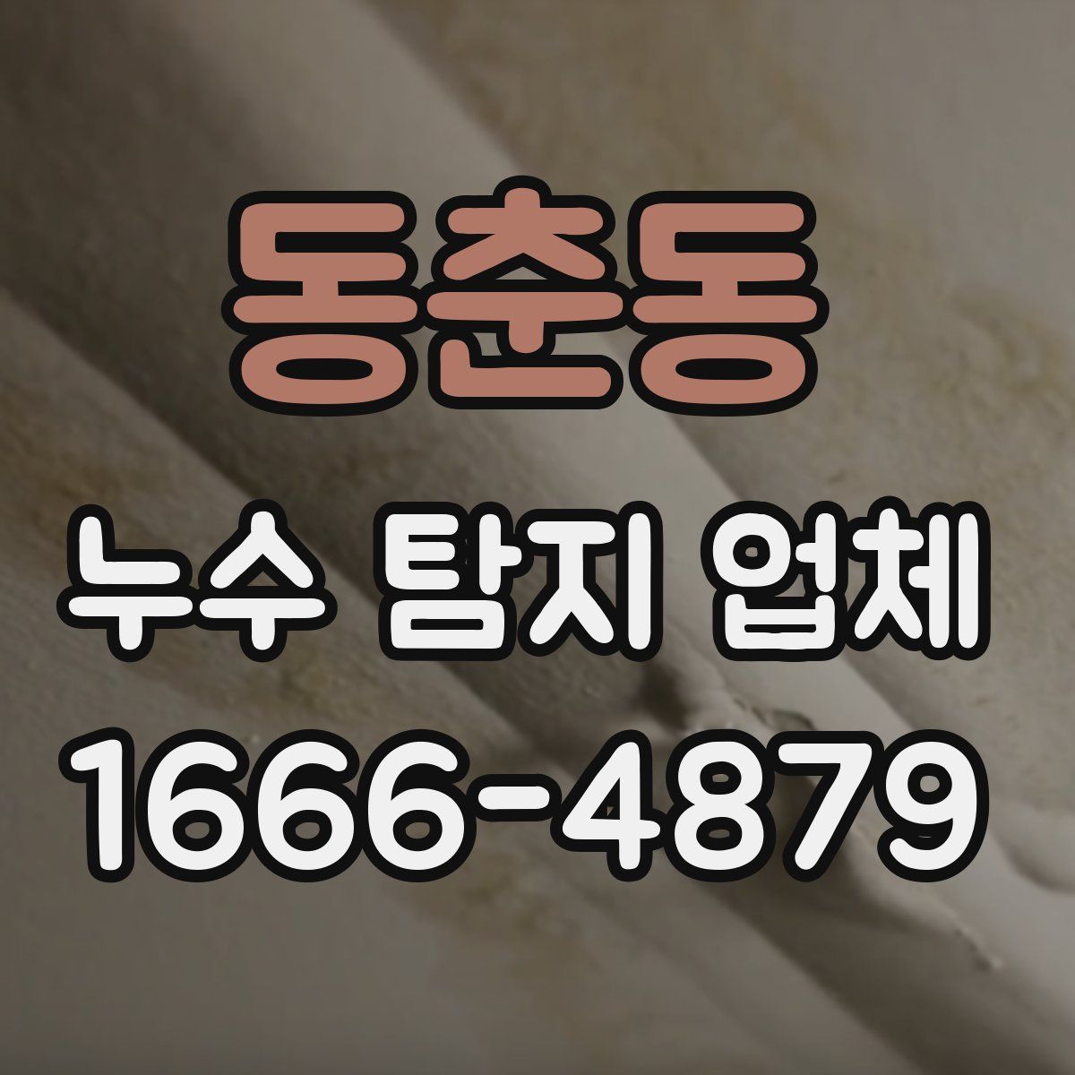 동춘동 누수 탐지 업체