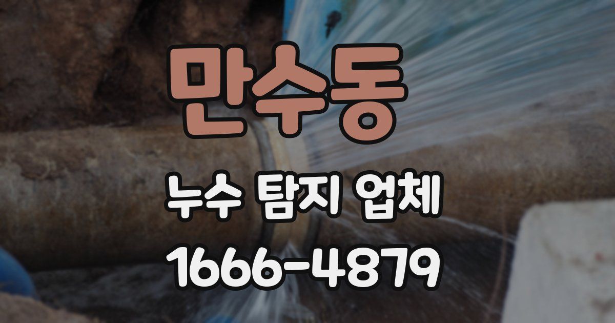 만수동 누수 탐지 업체