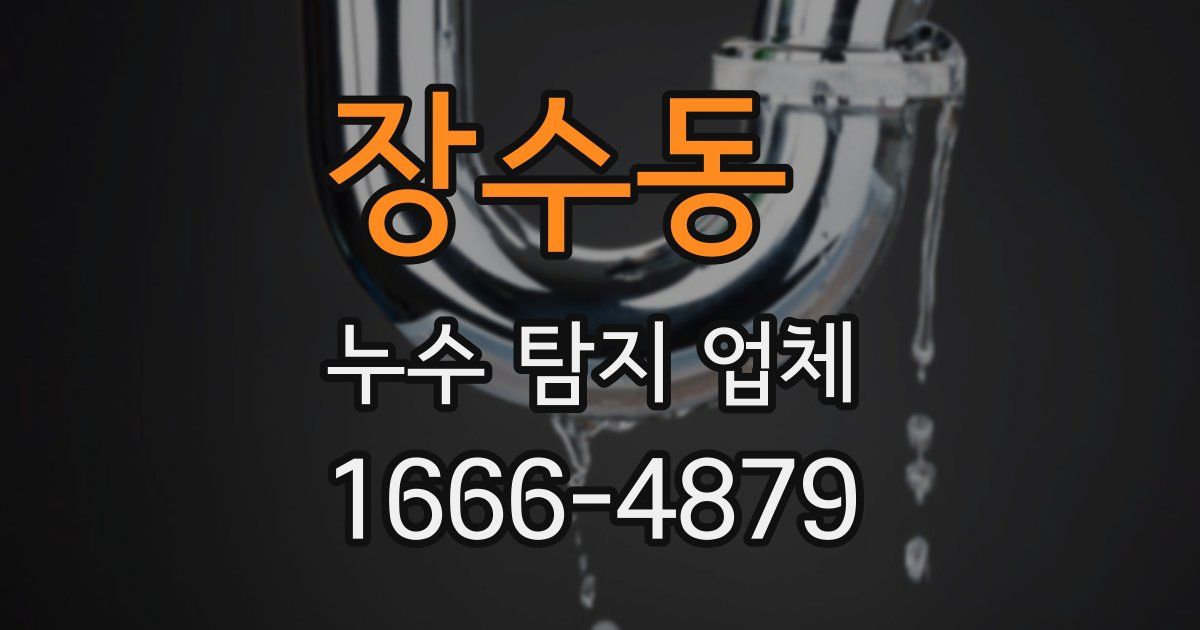 장수동 누수 탐지 업체