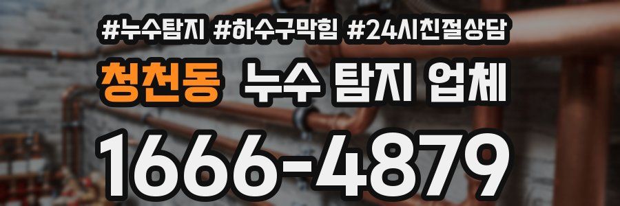 청천동 누수 탐지 업체