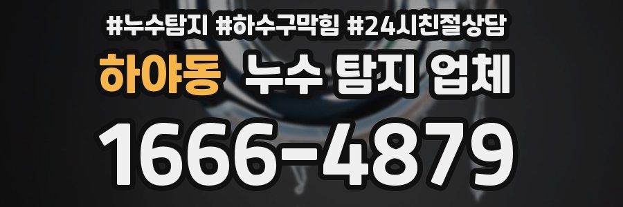 하야동 누수 탐지 업체