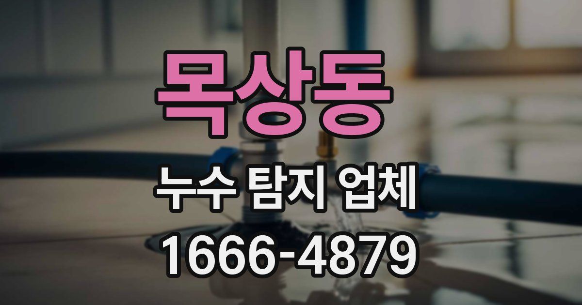 목상동 누수 탐지 업체