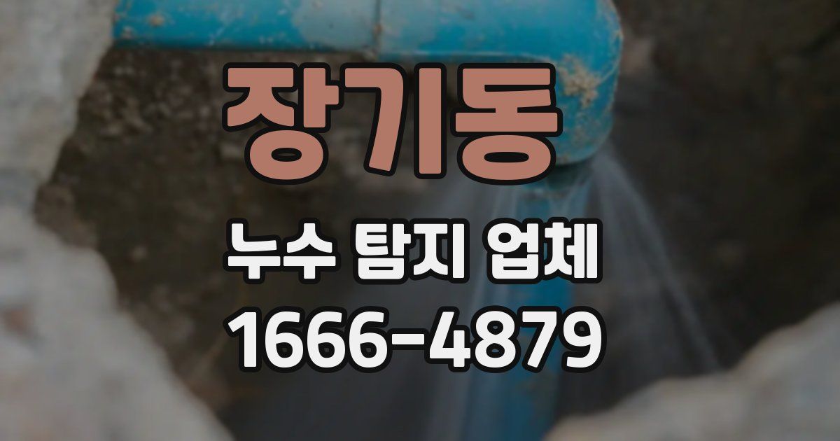 장기동 누수 탐지 업체