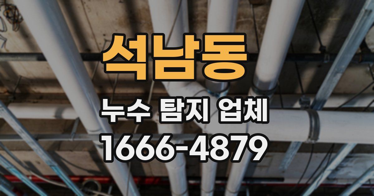 석남동 누수 탐지 업체