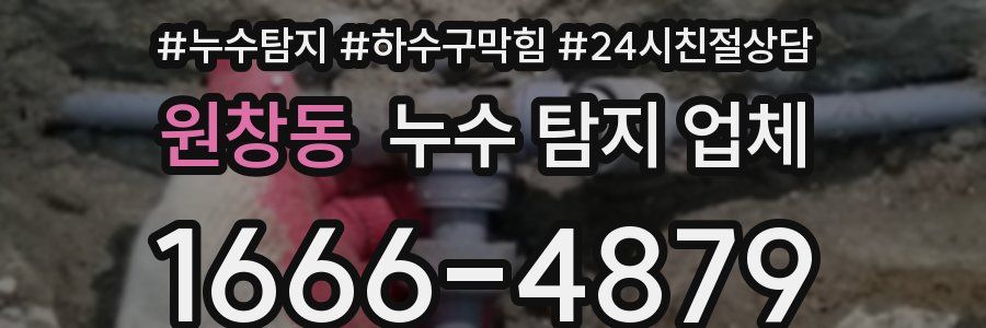 원창동 누수 탐지 업체