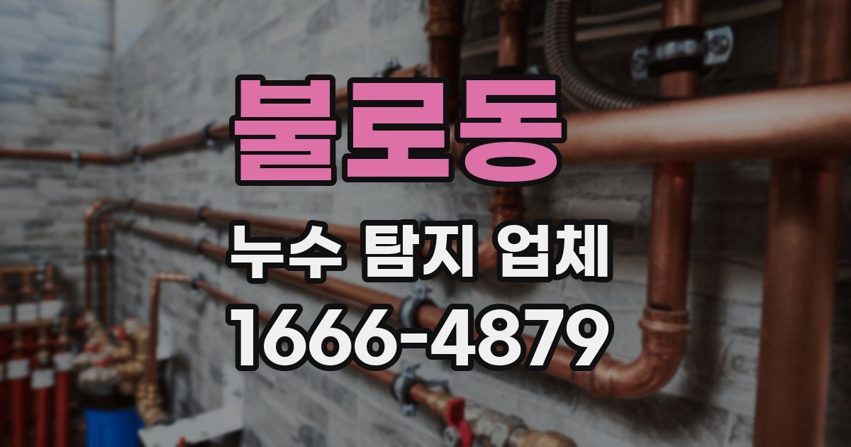 불로동 누수 탐지 업체