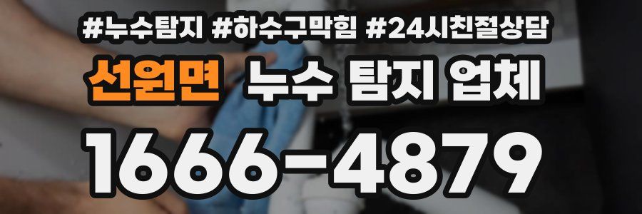 선원면 누수 탐지 업체