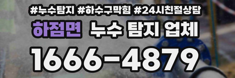 하점면 누수 탐지 업체