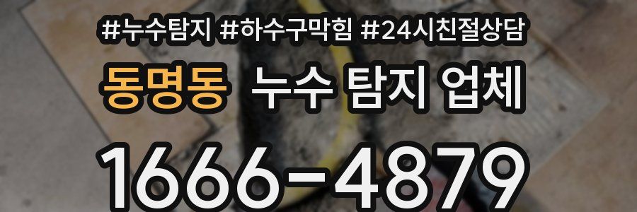 동명동 누수 탐지 업체