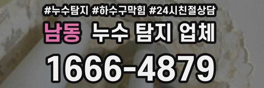 남동 누수 탐지 업체