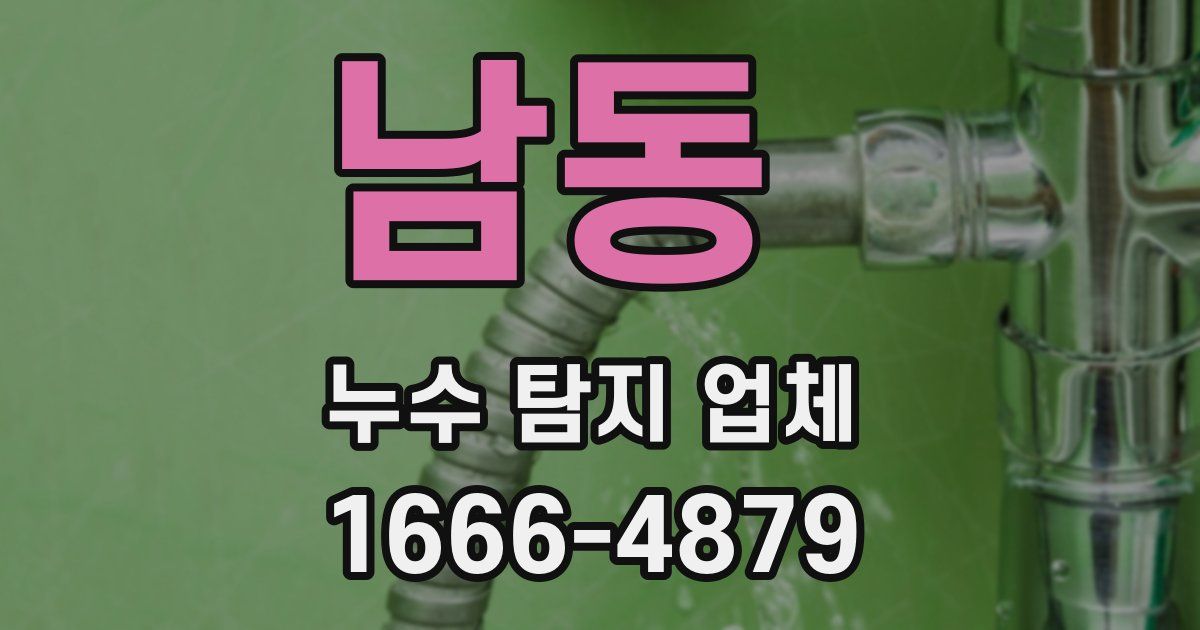 남동 누수 탐지 업체