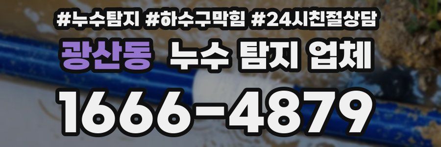 광산동 누수 탐지 업체