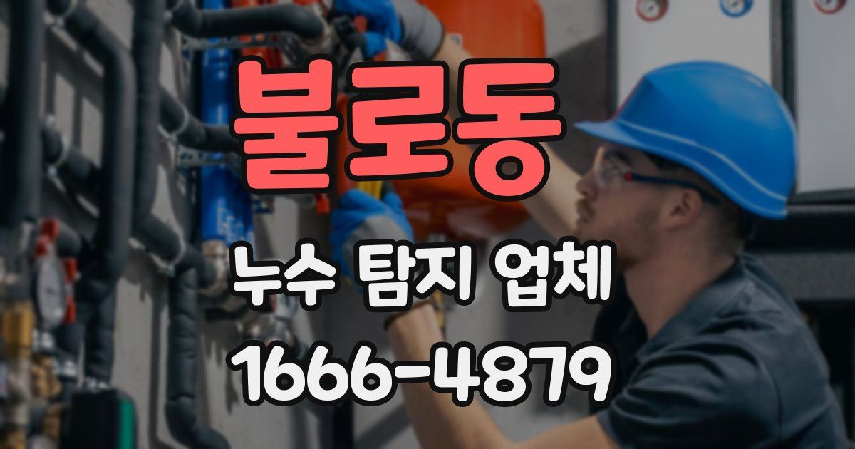 불로동 누수 탐지 업체