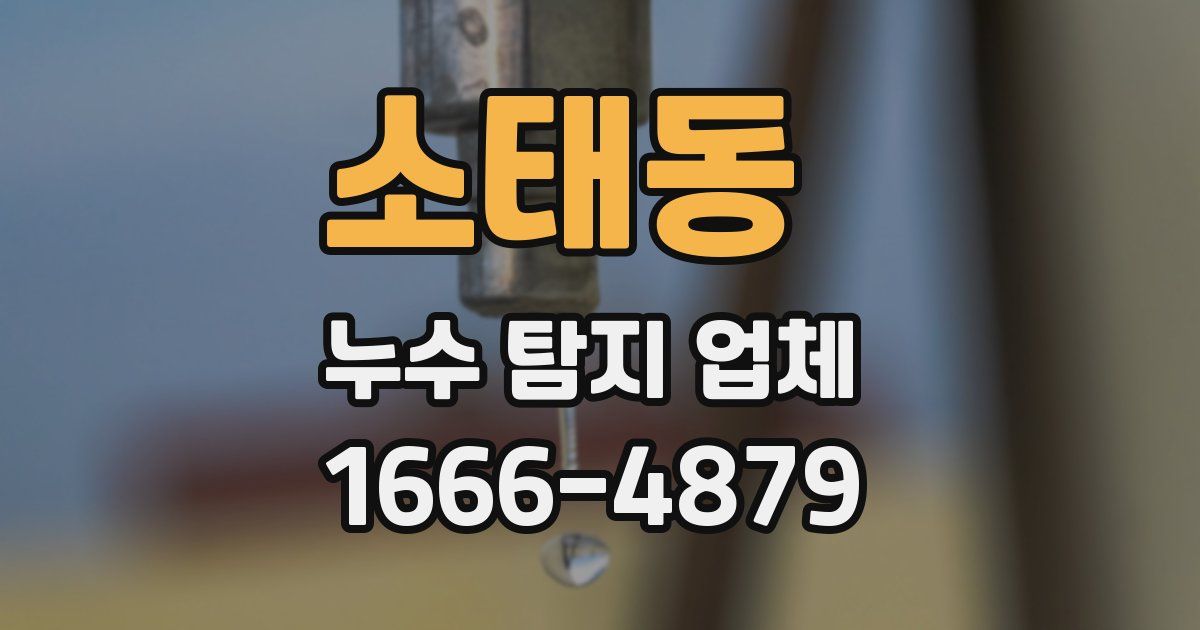 소태동 누수 탐지 업체