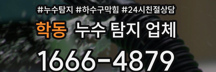 학동 누수 탐지 업체