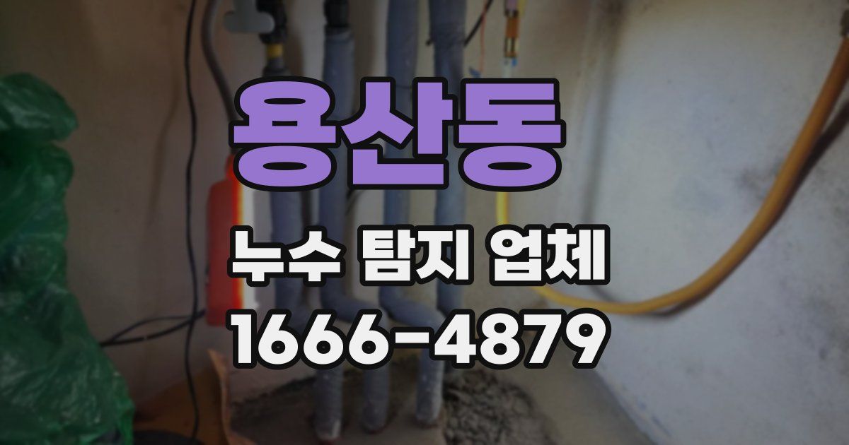 용산동 누수 탐지 업체