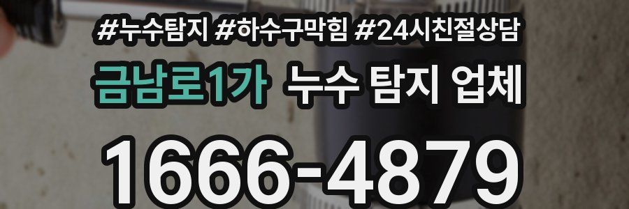 금남로1가 누수 탐지 업체