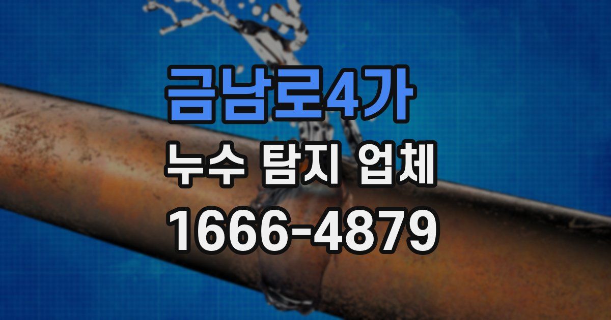 금남로4가 누수 탐지 업체