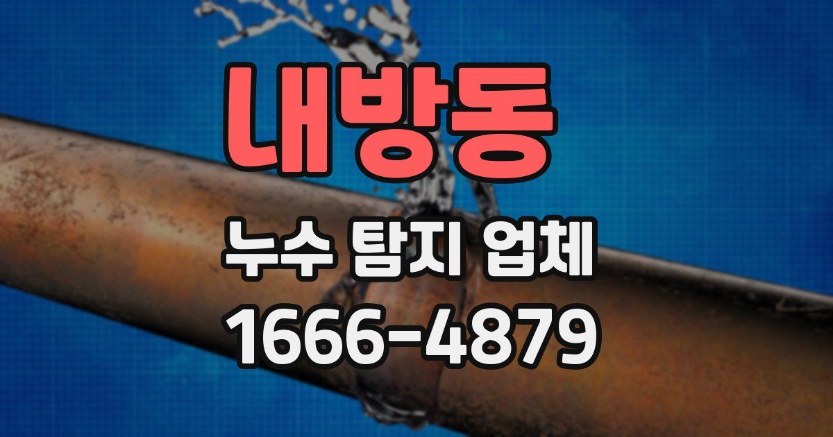 내방동 누수 탐지 업체
