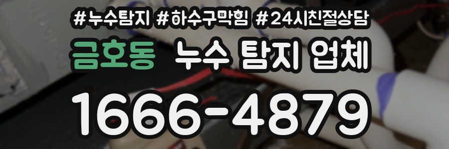 금호동 누수 탐지 업체